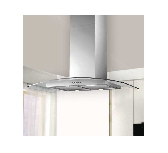 THOMSON Built-In Hood  Size 90 cm, Curve , 3 speeds, suction power 1000 cubic meters, Steel - TV2F1090