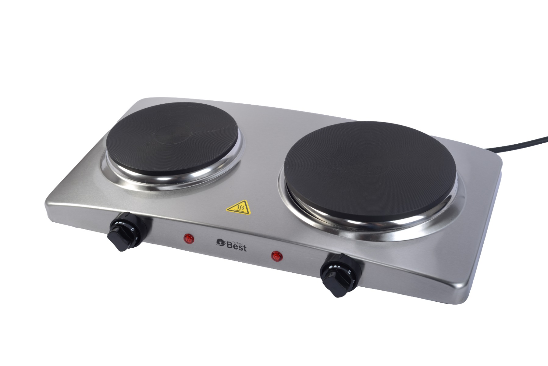 BEST Hot Plate Double 2500W, Stainless Steel - BHP-002.swsg