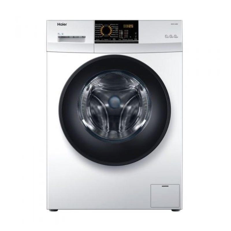 HAIER Automatic Washing Machine Front Load, 75% Dry, 8 KG, 1200 circle, INVERTER, White - HW80-BP12829