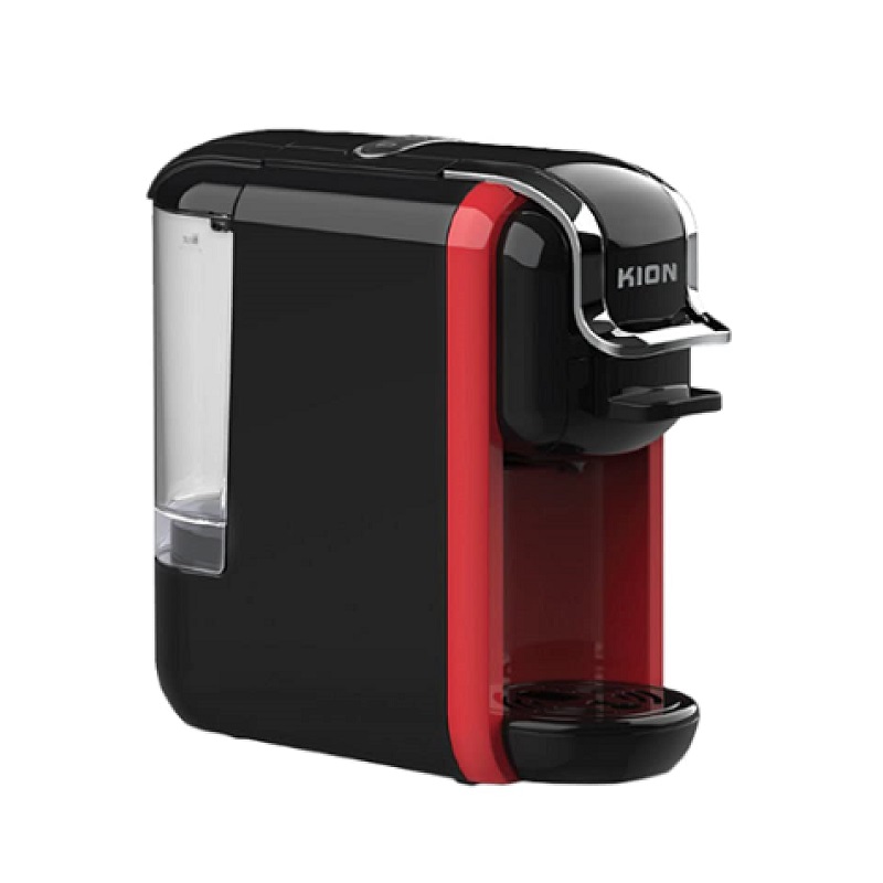 KION Coffee Maker 19 Bar Pump, Transparent Removable Water Tank, Water Capacity 0.6 Liter, 1450 Watt, Red - KHD501R