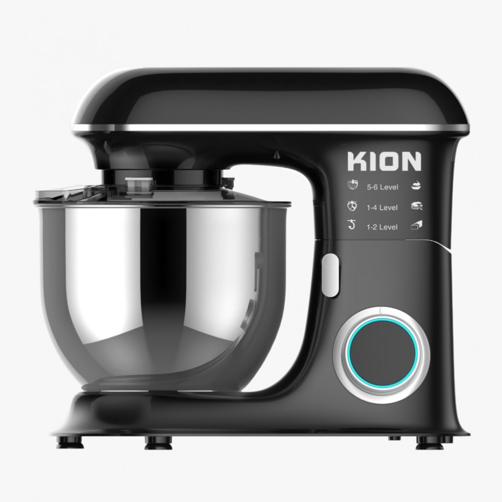 KION Stand Mixer 1100W - 7L SUS bowl with lid - With metal dough hook with non-stick coating  Beater with non-stick coating  SUS whisk - With white separator eggs- BS socket - KHD301-01