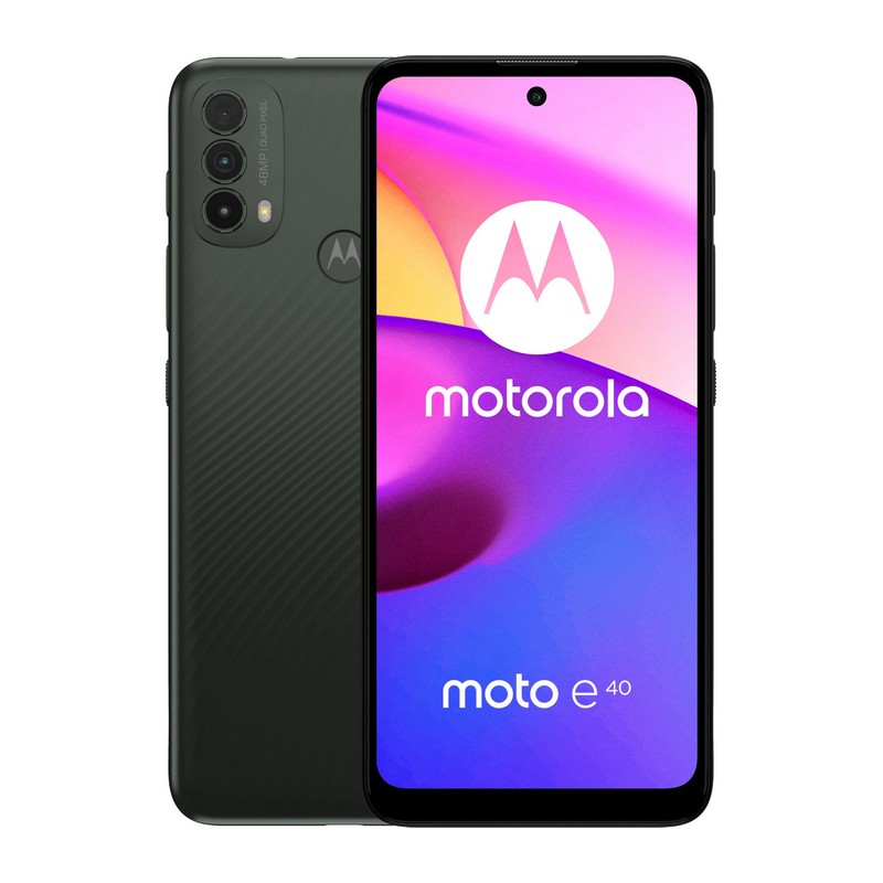 Motorola Moto e40 Dual Sim, 64 GB, 4GB RAM, 4G LTE - Carbon Gray